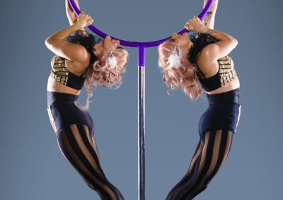 2 CirqueDaPurr Lollipop Hoop Vintage circus gold black